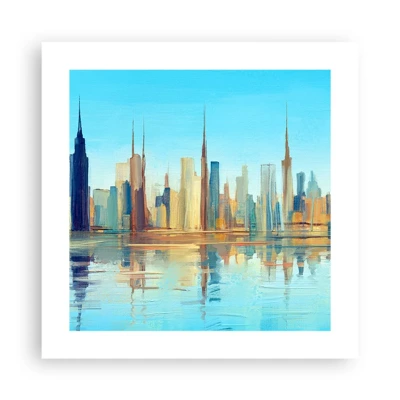 Poster - Sonnige Metropole - 40x40 cm