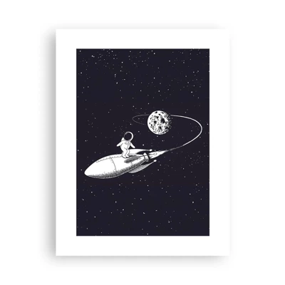 Poster - Weltraumsurfer - 30x40 cm