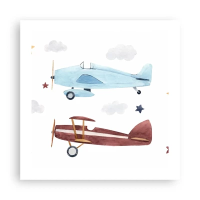 Poster - Wir warten, Herr Pilot! - 50x50 cm