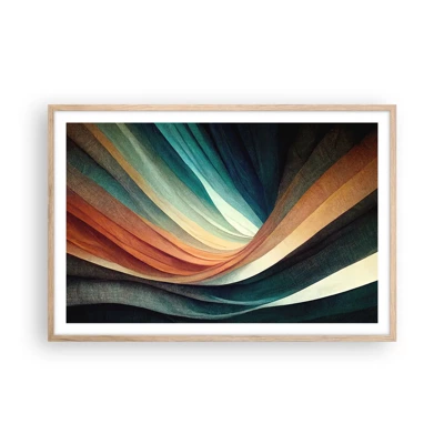 Poster in einem Rahmen aus heller Eiche - Aus Farben gewebt - 91x61 cm