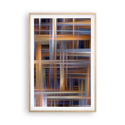 Poster in einem Rahmen aus heller Eiche - Aus Licht gewebt - 61x91 cm