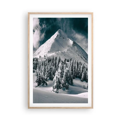 Poster in einem Rahmen aus heller Eiche - Das Land aus Schnee und Eis - 61x91 cm