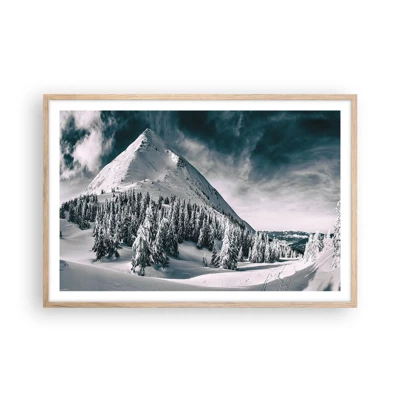 Poster in einem Rahmen aus heller Eiche - Das Land aus Schnee und Eis - 91x61 cm