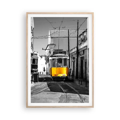 Poster in einem Rahmen aus heller Eiche - Der Geist von Lissabon - 70x100 cm