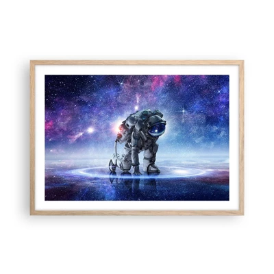 Poster in einem Rahmen aus heller Eiche - Der Sternenhimmel über mir - 70x50 cm