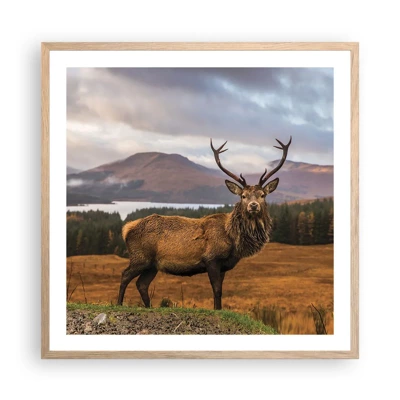 Poster in einem Rahmen aus heller Eiche - Die Majestät der Natur - 60x60 cm