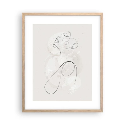 Poster in einem Rahmen aus heller Eiche - Die Spirale der Schönheit - 40x50 cm