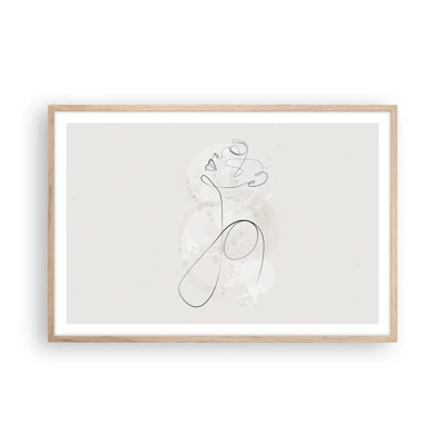 Poster in einem Rahmen aus heller Eiche - Die Spirale der Schönheit - 91x61 cm