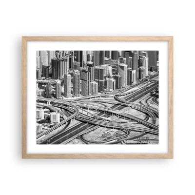 Poster in einem Rahmen aus heller Eiche - Dubai - die unmögliche Stadt - 50x40 cm