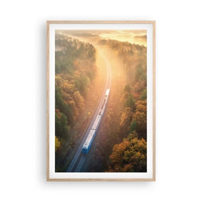 Poster in einem Rahmen aus heller Eiche - Herbstreise - 61x91 cm