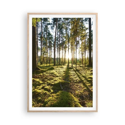 Poster in einem Rahmen aus heller Eiche - … Hinter den sieben Wäldern - 70x100 cm