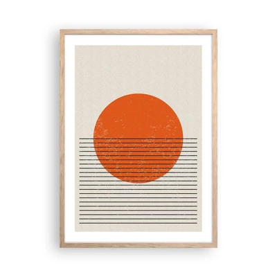 Poster in einem Rahmen aus heller Eiche - Immer die Sonne - 50x70 cm