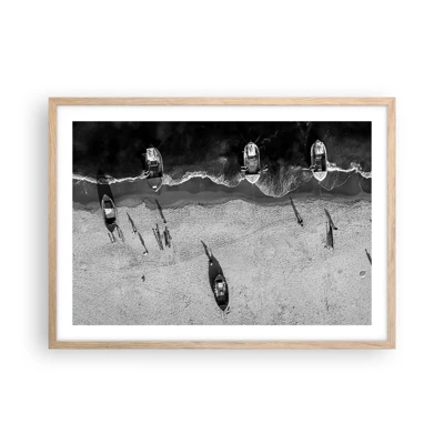 Poster in einem Rahmen aus heller Eiche - Immer noch am Ufer… - 70x50 cm