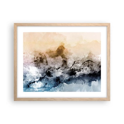 Poster in einem Rahmen aus heller Eiche - In einer Nebelwolke ertrunken - 50x40 cm