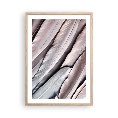 Poster in einem Rahmen aus heller Eiche - In rosa Silber - 50x70 cm