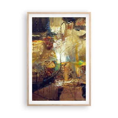 Poster in einem Rahmen aus heller Eiche - Kalt, wärmer, heiß - 61x91 cm