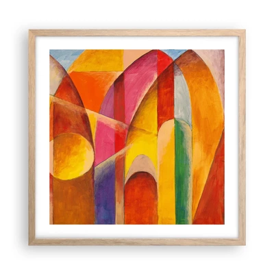 Poster in einem Rahmen aus heller Eiche - Kathedrale der Sonne - 50x50 cm