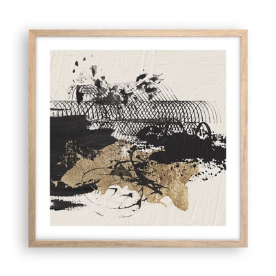 Poster in einem Rahmen aus heller Eiche - Komposition mit Leidenschaft - 50x50 cm