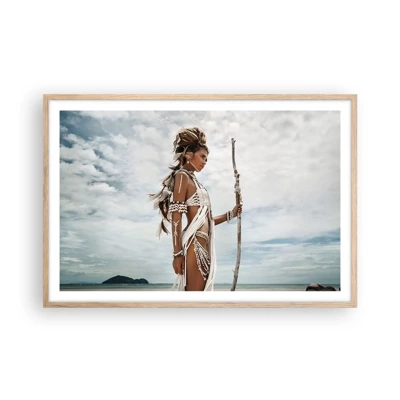 Poster in einem Rahmen aus heller Eiche - Königin der Tropen - 91x61 cm