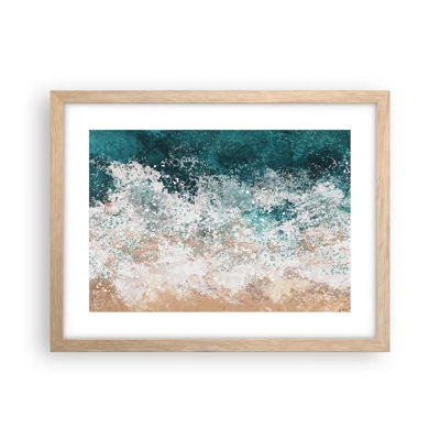 Poster in einem Rahmen aus heller Eiche - Meeresgeschichten - 40x30 cm