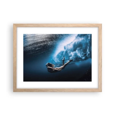 Poster in einem Rahmen aus heller Eiche - Moderne Meerjungfrau - 40x30 cm