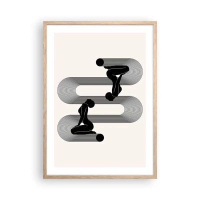 Poster in einem Rahmen aus heller Eiche - Sinnliche Symmetrie - 50x70 cm