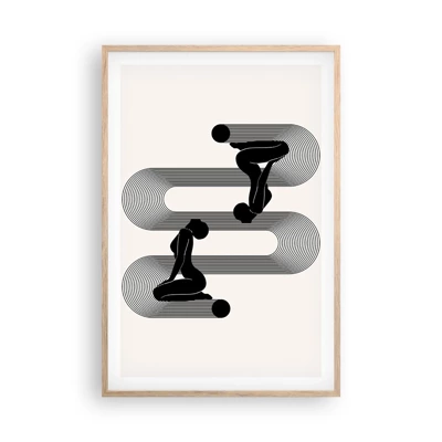 Poster in einem Rahmen aus heller Eiche - Sinnliche Symmetrie - 61x91 cm