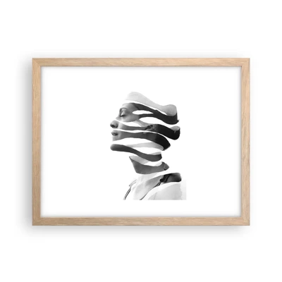 Poster in einem Rahmen aus heller Eiche - Surreales Porträt - 40x30 cm