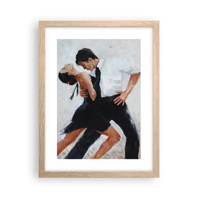 Poster in einem Rahmen aus heller Eiche - Tango meiner Träume und Träume - 30x40 cm