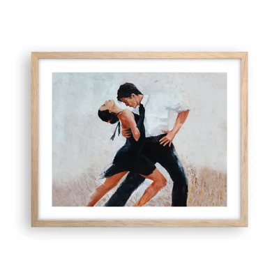 Poster in einem Rahmen aus heller Eiche - Tango meiner Träume und Träume - 50x40 cm