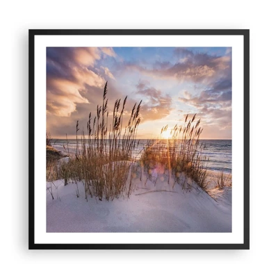 Poster in einem schwarzem Rahmen - Abschied von Sonne und Wind - 60x60 cm