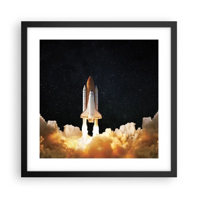 Poster in einem schwarzem Rahmen - Ad Astra! - 40x40 cm