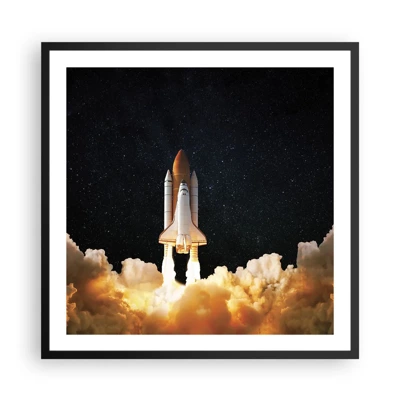 Poster in einem schwarzem Rahmen - Ad Astra! - 60x60 cm