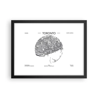 Poster in einem schwarzem Rahmen - Anatomie von Toronto - 40x30 cm