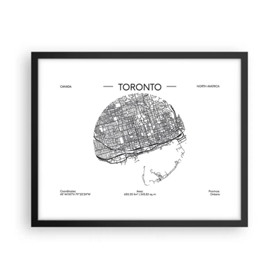 Poster in einem schwarzem Rahmen - Anatomie von Toronto - 50x40 cm