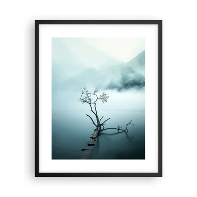 Poster in einem schwarzem Rahmen - Aus Wasser und Nebel - 40x50 cm