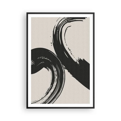 Poster in einem schwarzem Rahmen - Ausladend und kreisförmig - 70x100 cm