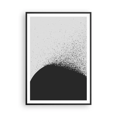 Poster in einem schwarzem Rahmen - Bewegung von Molekülen - 70x100 cm