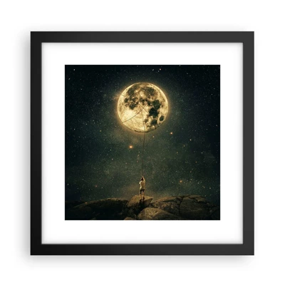 Poster in einem schwarzem Rahmen - Der Mann, der den Mond gestohlen hat - 30x30 cm