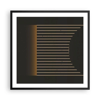 Poster in einem schwarzem Rahmen - Die Dunkelheit erkunden - 60x60 cm