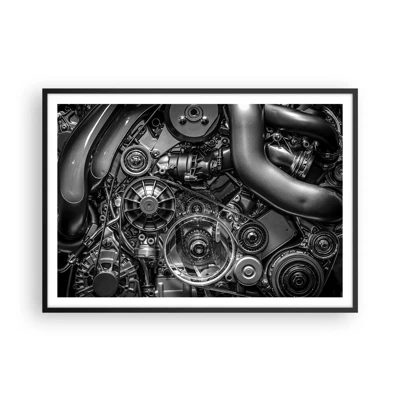 Poster in einem schwarzem Rahmen - Die Poesie der Mechanik - 100x70 cm