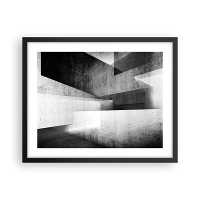 Poster in einem schwarzem Rahmen - Die Raumstruktur - 50x40 cm