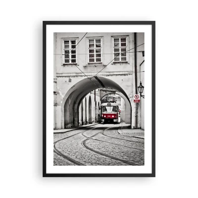 Poster in einem schwarzem Rahmen - Durch das Stadtlabyrinth - 50x70 cm