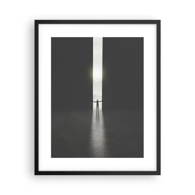 Poster in einem schwarzem Rahmen - Ein Schritt in eine strahlende Zukunft - 40x50 cm