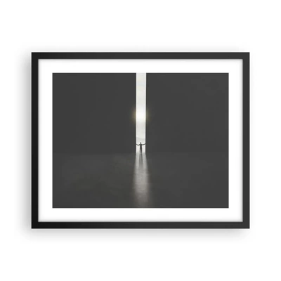 Poster in einem schwarzem Rahmen - Ein Schritt in eine strahlende Zukunft - 50x40 cm