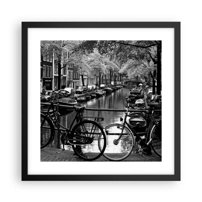 Poster in einem schwarzem Rahmen - Ein sehr holländischer Anblick - 40x40 cm