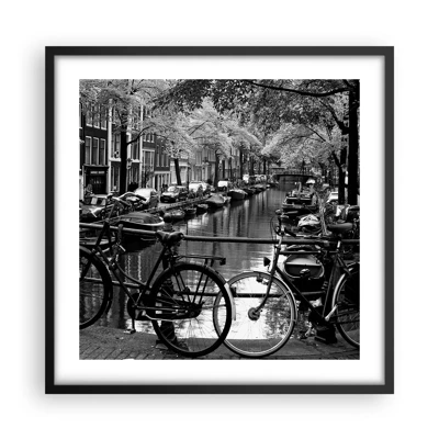Poster in einem schwarzem Rahmen - Ein sehr holländischer Anblick - 50x50 cm