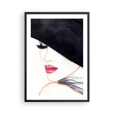 Poster in einem schwarzem Rahmen - Eleganz und Sinnlichkeit - 50x70 cm