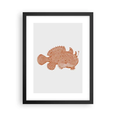 Poster in einem schwarzem Rahmen - Es ist also doch ein Fisch - 30x40 cm