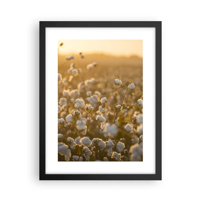 Poster in einem schwarzem Rahmen - Fluffiges Feld - 30x40 cm